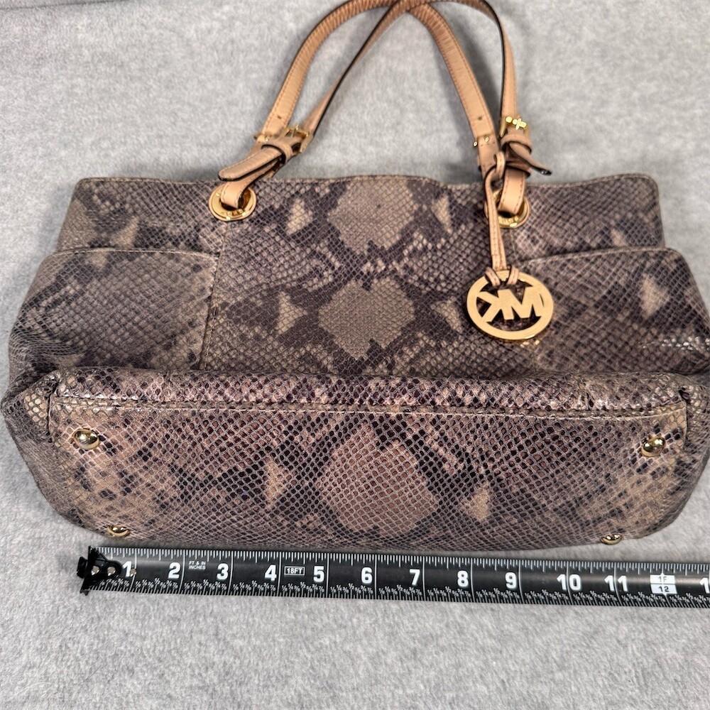 Michael Kors Jet Set aPython Embossed LeatherTote… - image 13